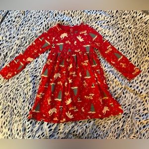 Long Sleeve Girls Winter Christmas Dress 5T